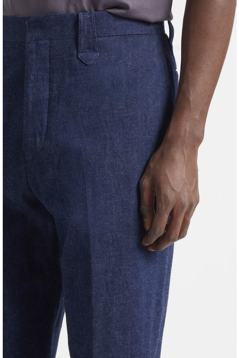 Slim Fit Denim Western Straight Leg Pants, Alternate, color, INDIGO