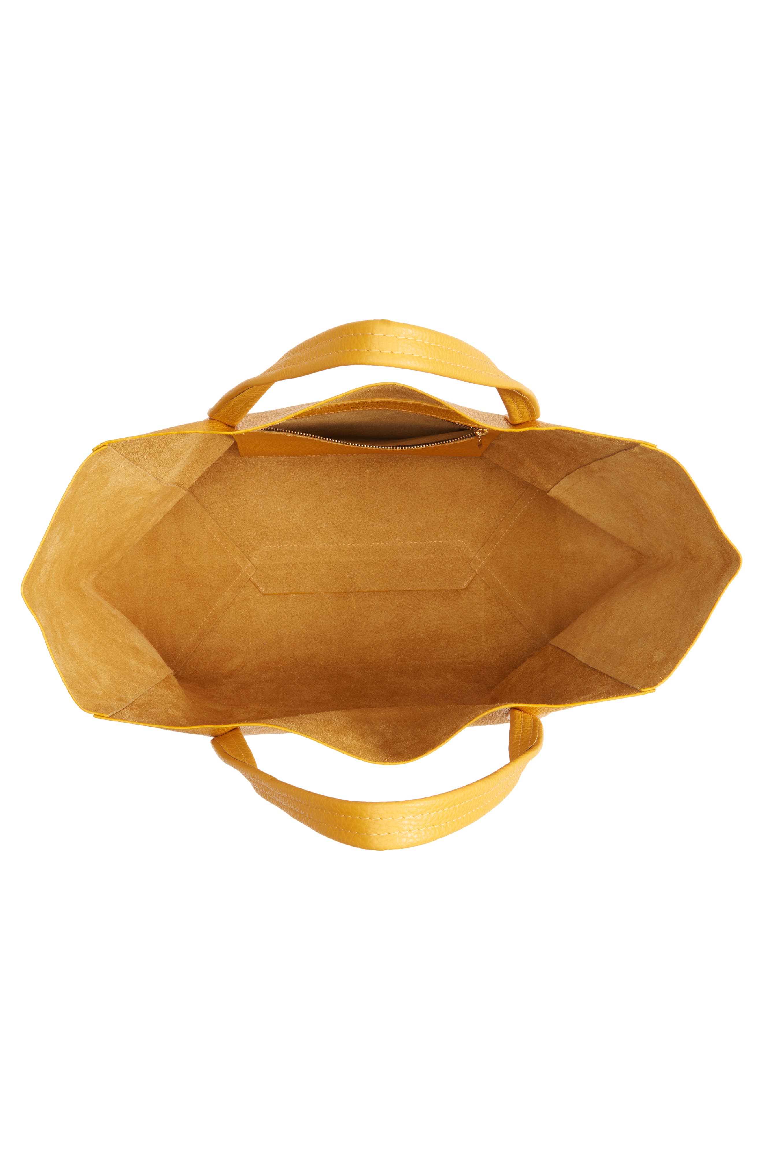 Violet Horizontal Leather Tote, Alternate, color, MUSTARD