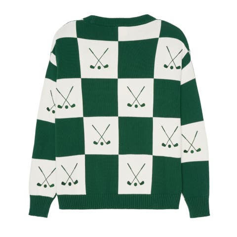 Riley Crewneck Sweater - Checkered Golf