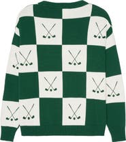 Ellsworth + Ivey Riley Crewneck Sweater - Checkered Golf