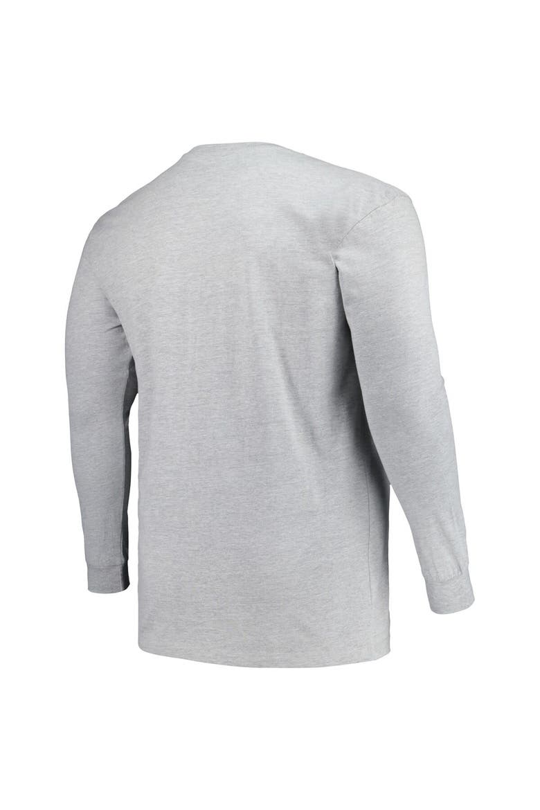 Men's Profile Gray Kansas State Wildcats Big & Tall Two-Hit Long Sleeve T-Shirt, Alternate, color, Gray