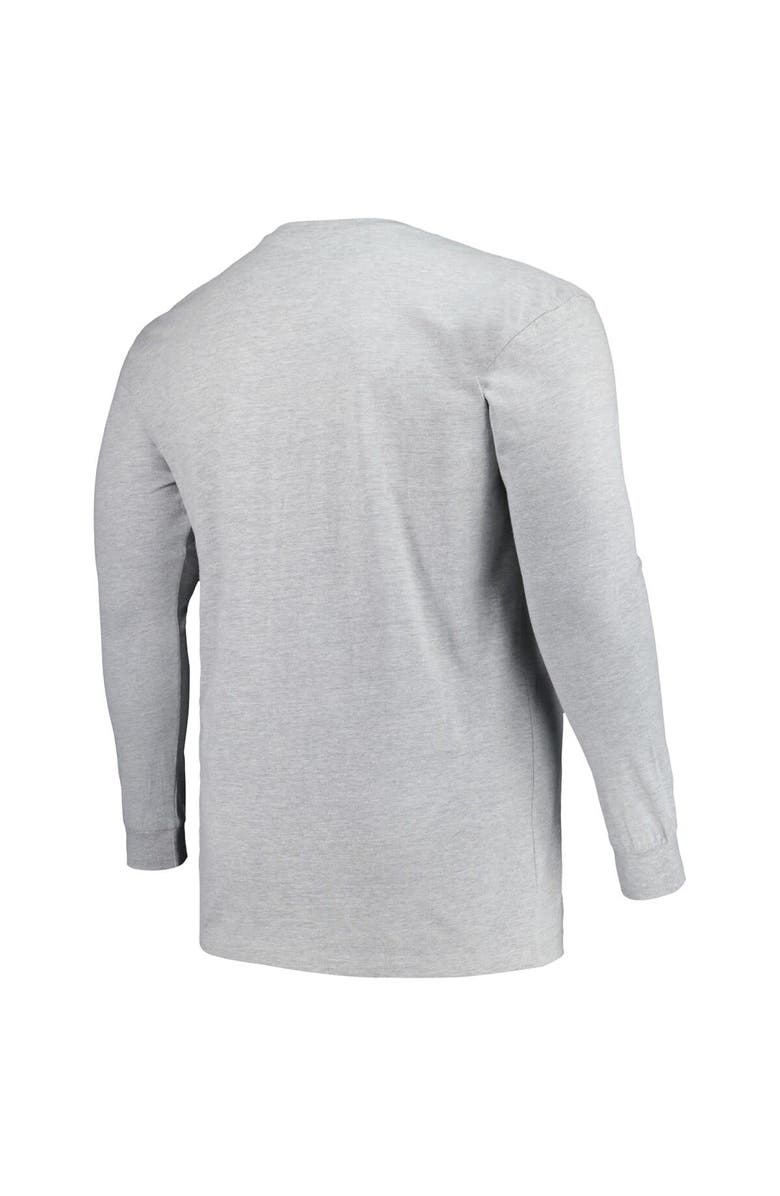 PROFILE Men's Profile Gray Kansas State Wildcats Big & Tall Two-Hit Long Sleeve T-Shirt, Alternate, color, Gray