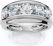 Bliss Diamond Men's 2Ct Diamond Accented Wedding Anniversary Ring 10k Gold Lab Grown