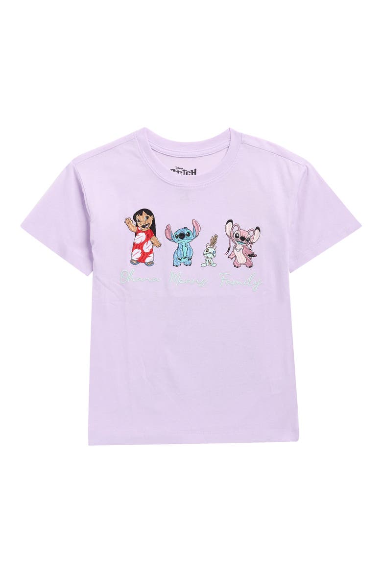 Kids' Stitch Embroidered T-Shirt, Main, color, LILAC