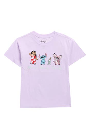 Freeze Kids' Stitch Embroidered T-shirt In Purple