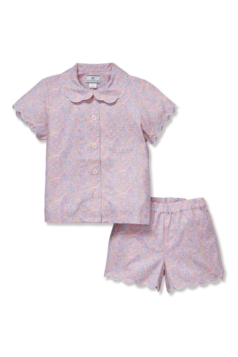 Kids' Colette Twill Two-Piece Short Pajamas, Main, color, PINK