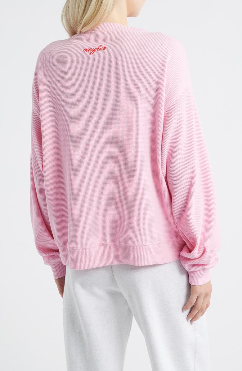 THE MAYFAIR GROUP Somebody Loves You Waffle Knit Graphic Top, Alternate, color, Pink