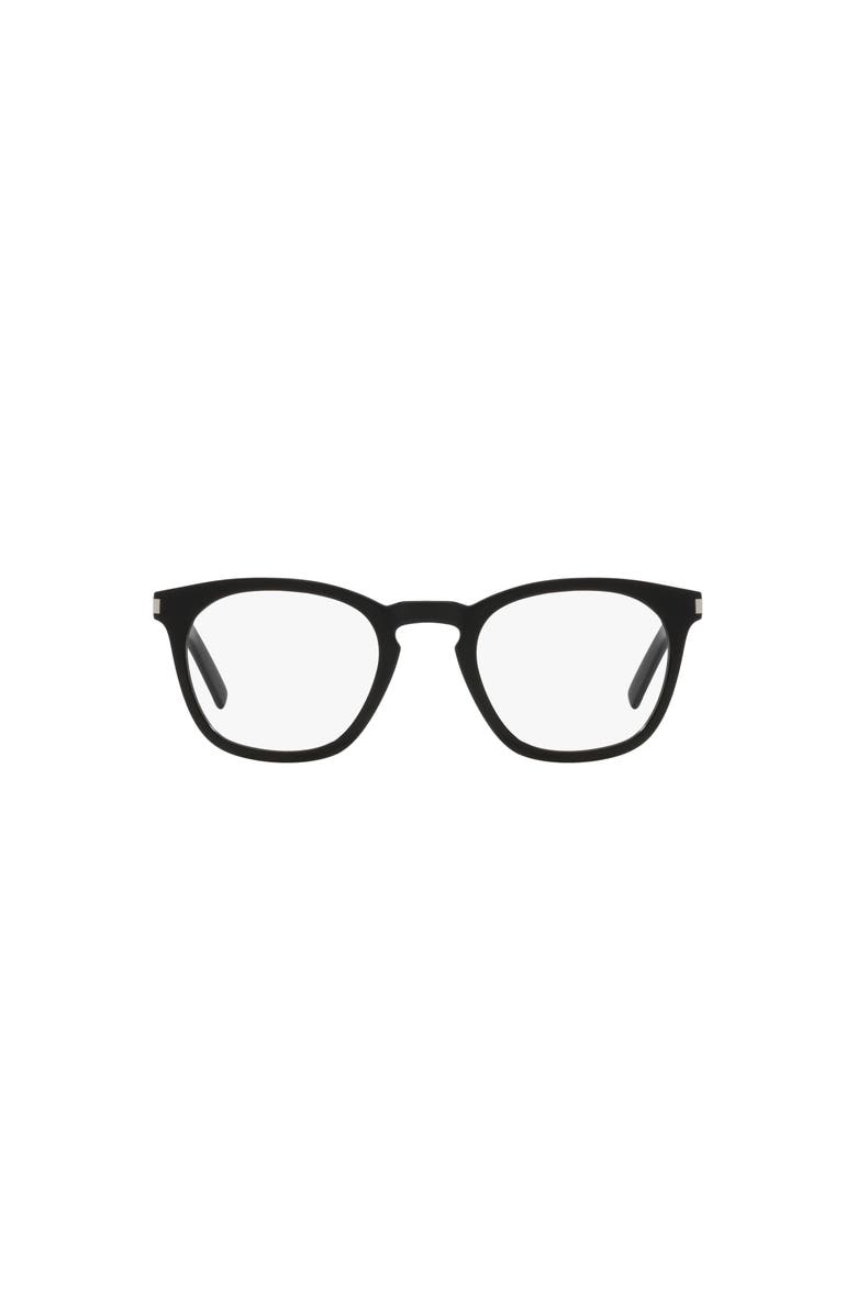 Saint Laurent 49mm Round optical glasses, Alternate, color, Black