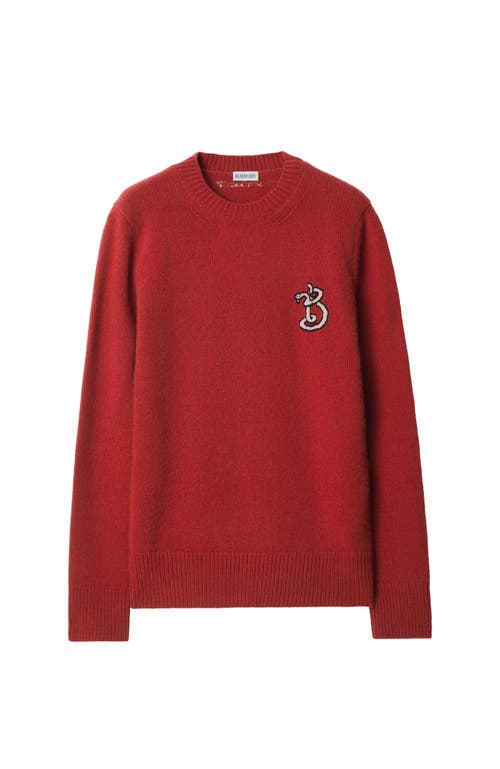 Burberry B Snake Wool Cashmere Sweater In Geranium