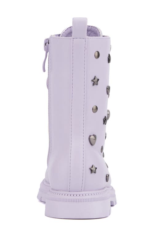 Olivia Miller Kids' Astro Stud Combat Boot In Purple