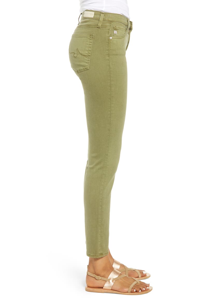 The Prima Ankle Cigarette Jeans, Alternate, color, SULFUR OLIVEWOO