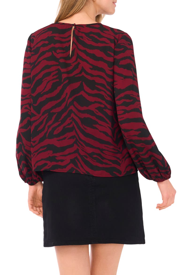Zebra Stripe Cutout Top, Alternate, color, BOYSENBERRY