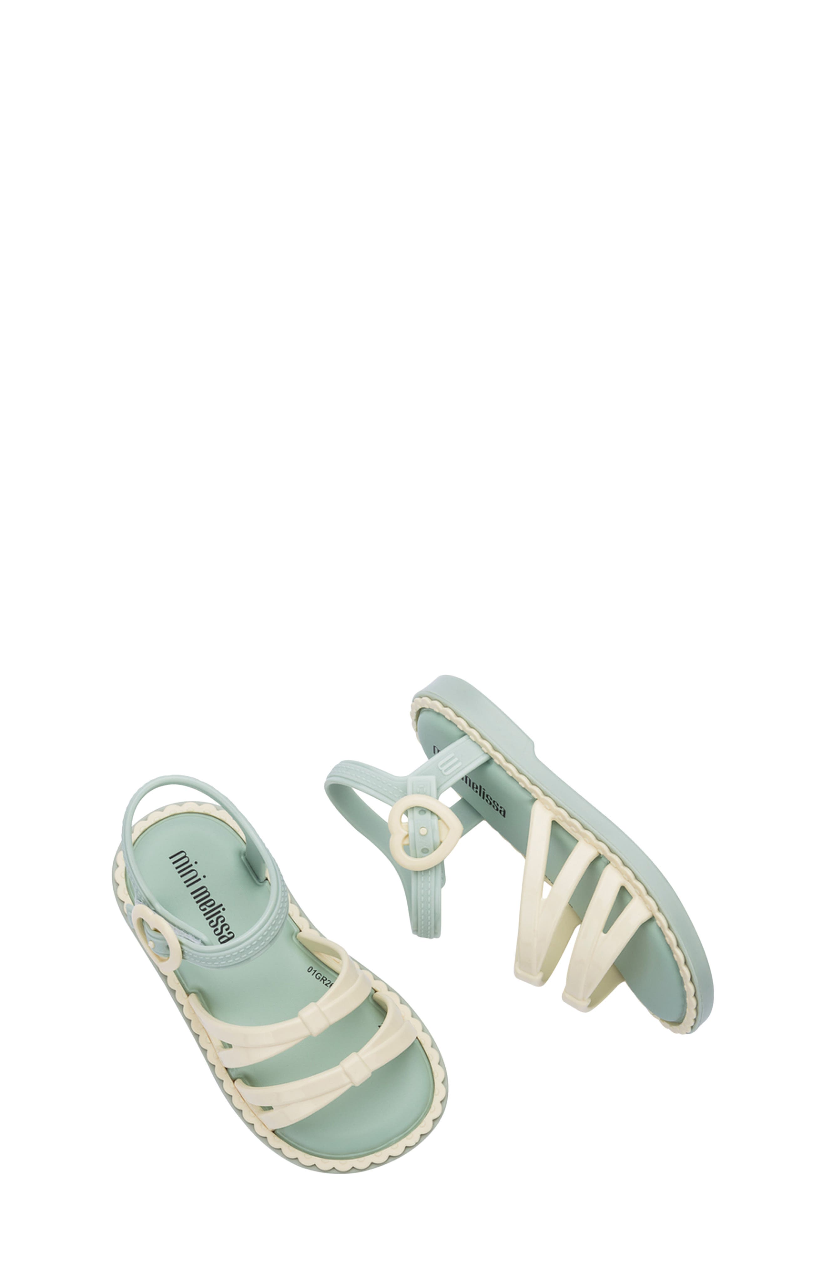 Kids' Aurora Sandal, Alternate, color, GREEN/ BEIGE