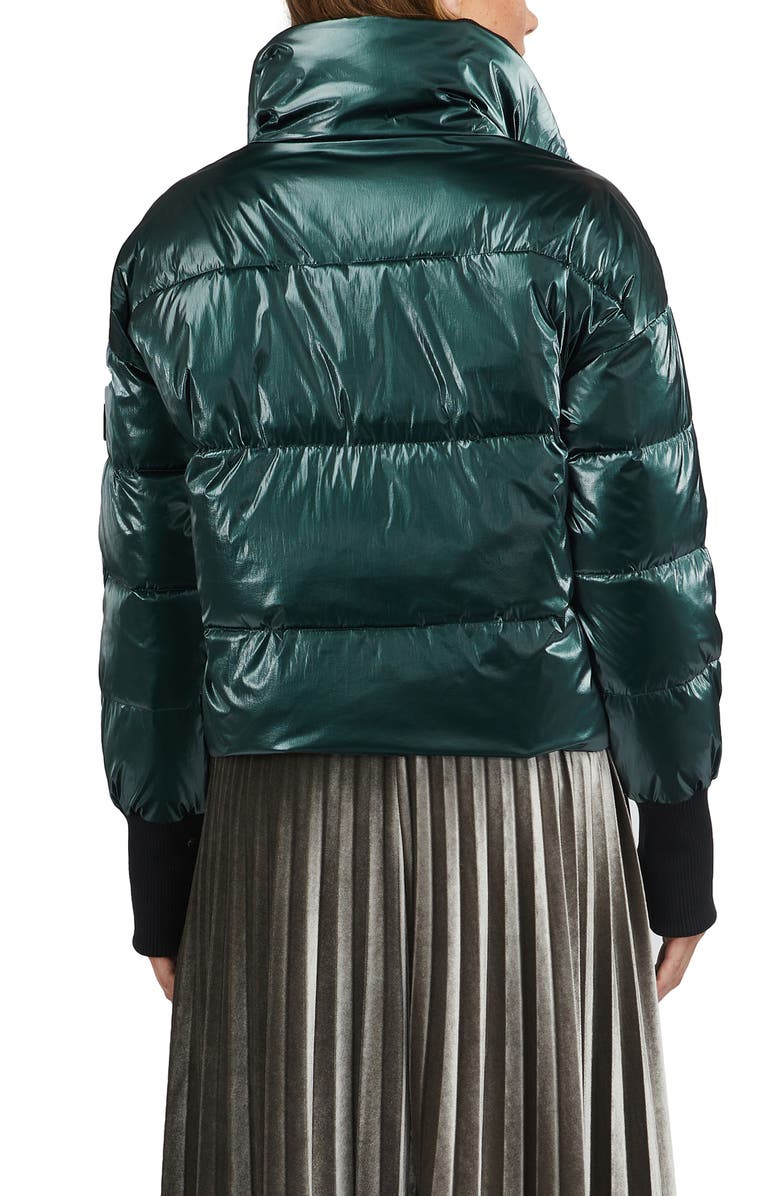 NVLT Stand Collar Water Repellent Short Puffer Coat, Alternate, color, 