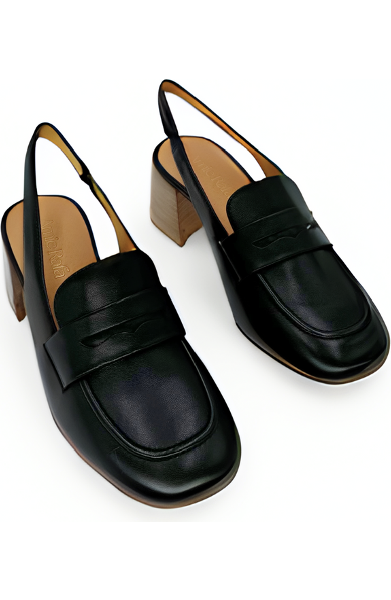 Amie Rafa Glasgow Leather Mules, Alternate, color, Black
