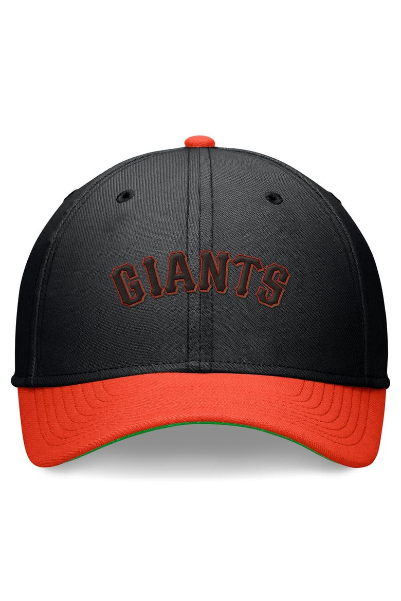 Men's Nike Black/Orange San Francisco Giants Cooperstown Collection Rewind Swooshflex Performance Hat, Alternate, color, Black