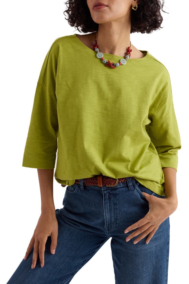 Tremayne Quay Organic Cotton Top, Main, color, AVOCADO