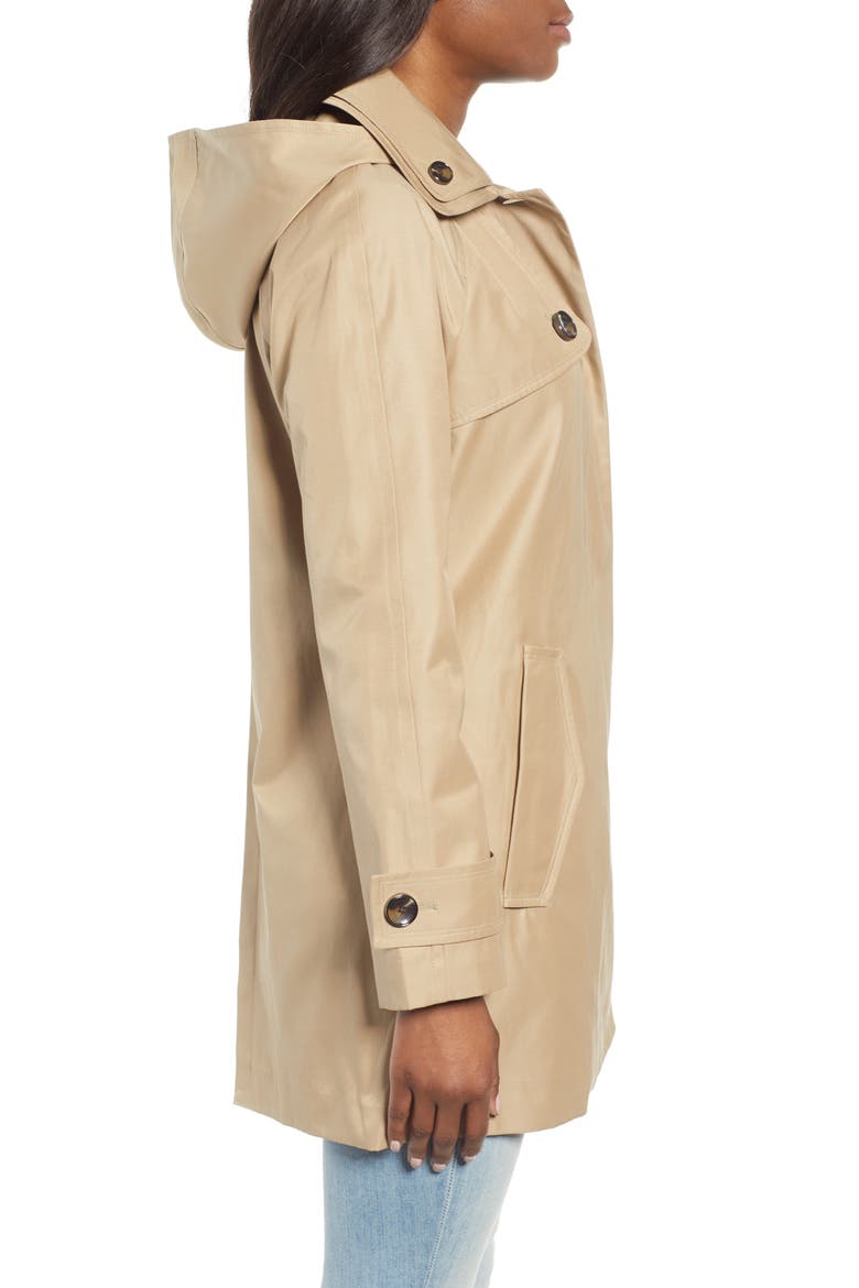 Water Repellent Short Trench Coat, Alternate, color, BRITISH KHAKI