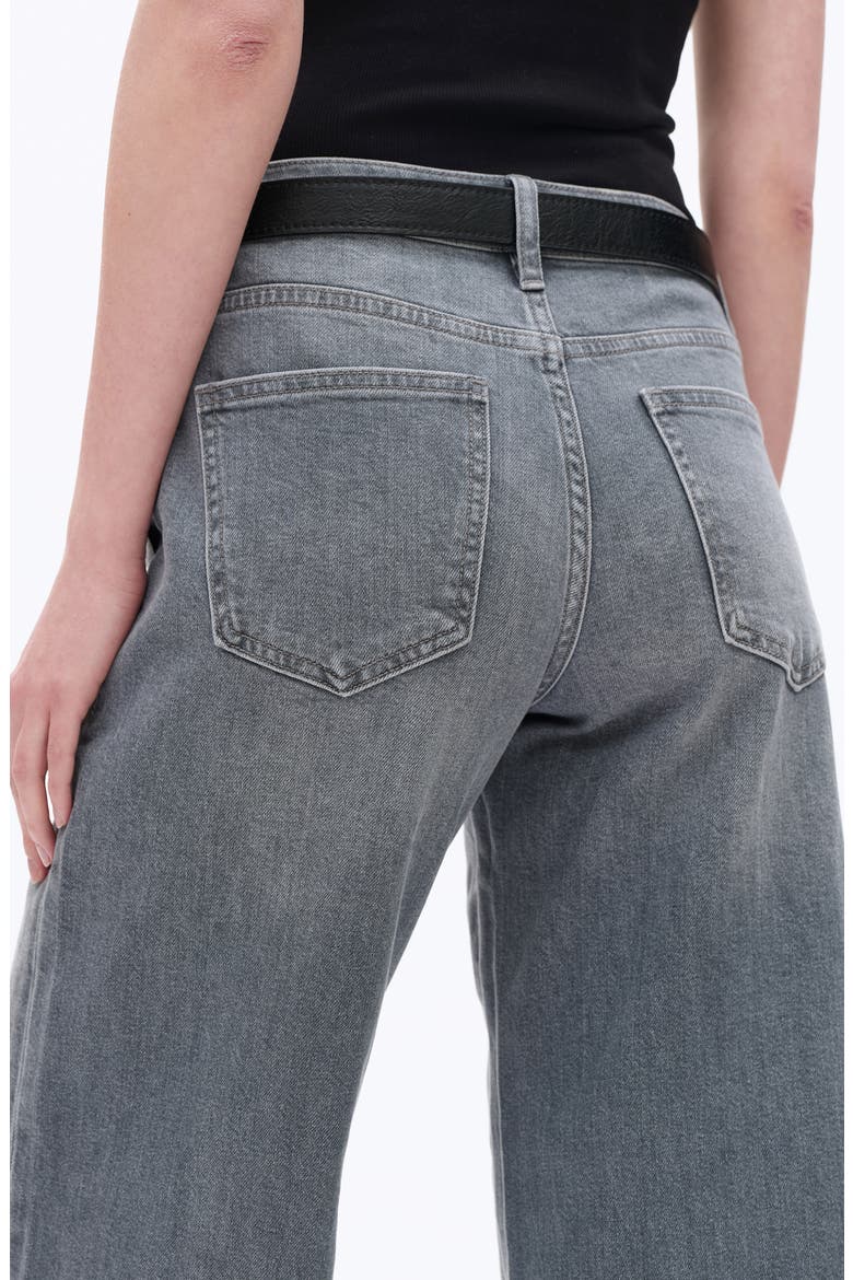 Slant Pocket Mid Rise Wide Leg Jeans, Alternate, color, GREY BLUE