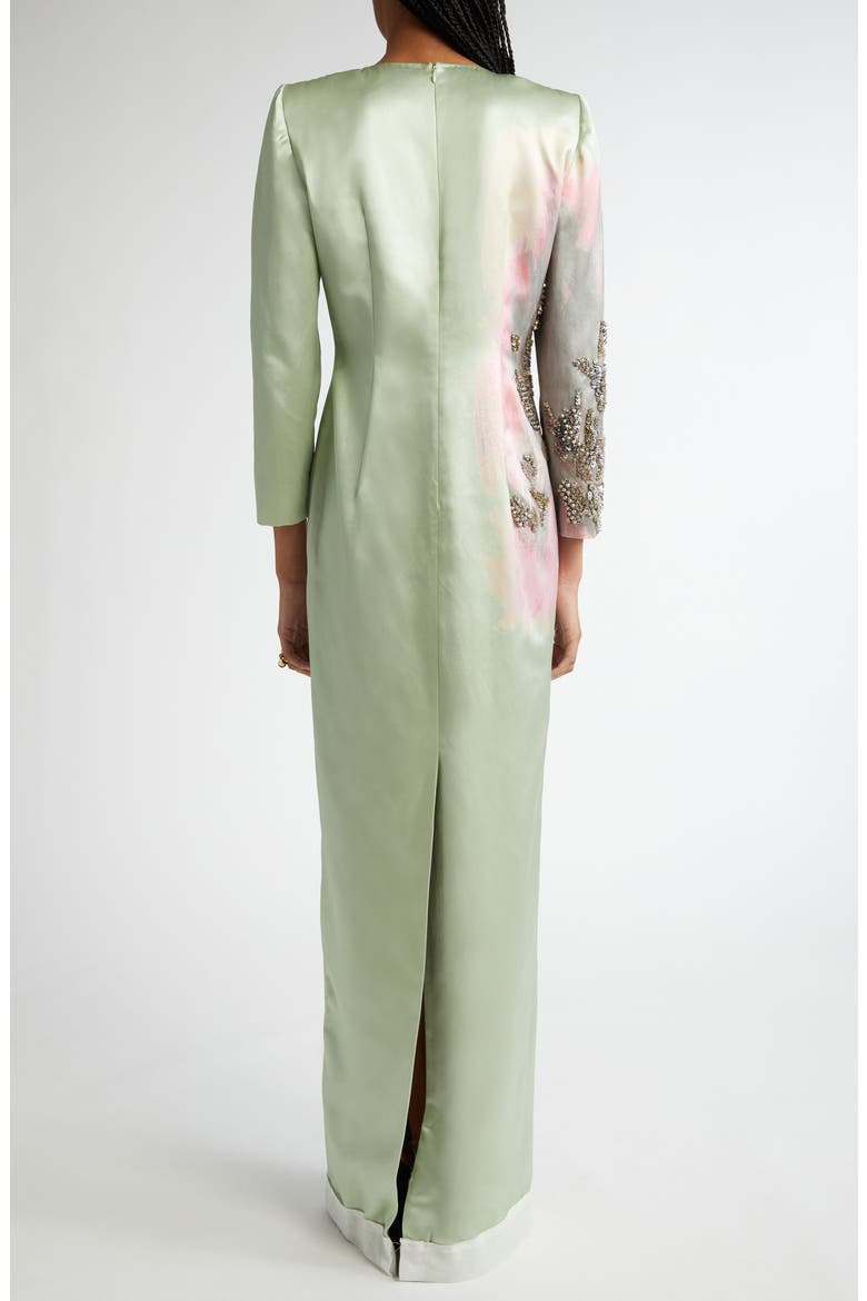 Dalista Beaded Brushtroke Long Sleeve Dress, Alternate, color, MINT