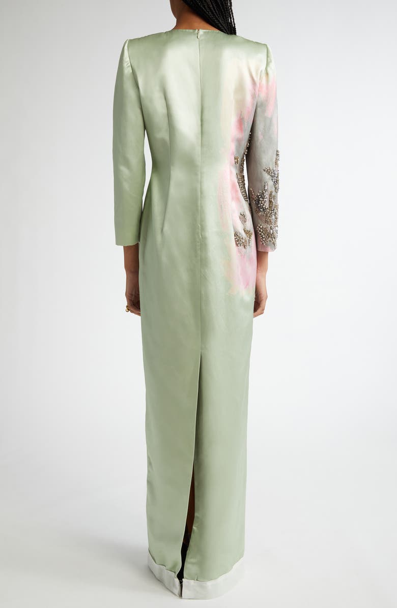 Dries Van Noten Dalista Beaded Brushtroke Long Sleeve Dress, Alternate, color,