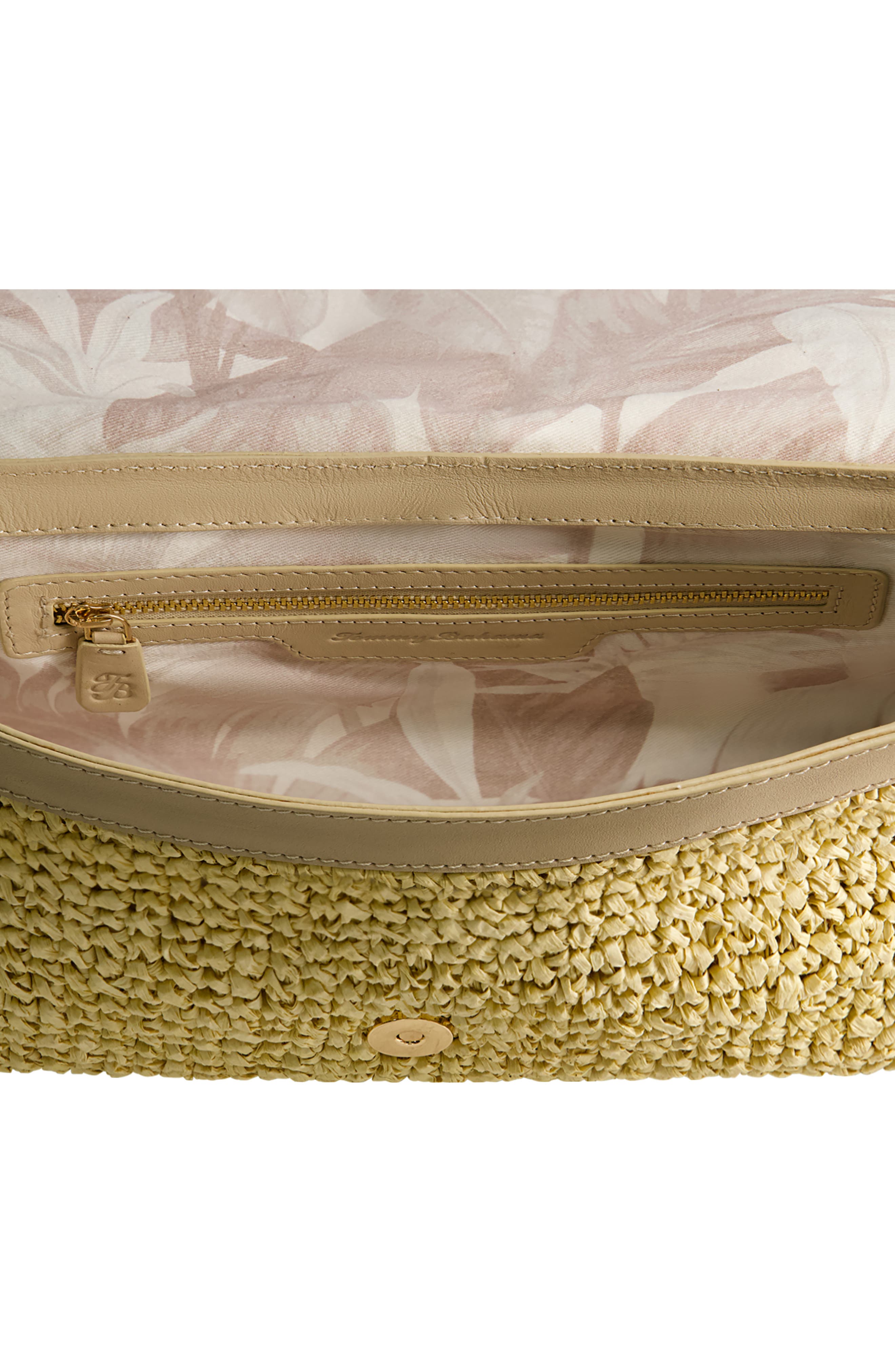 Soft Straw Long Flap Crossbody, Alternate, color, TAN