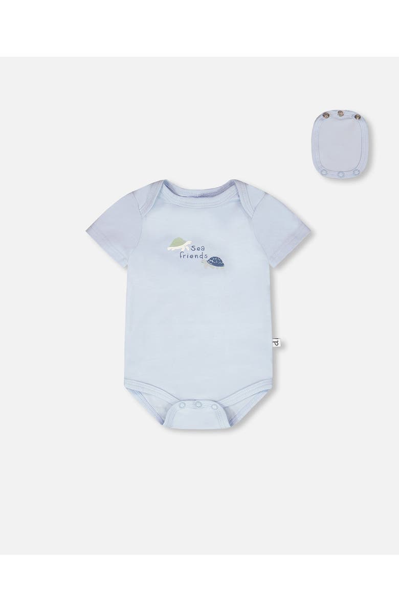 Deux par Deux 3 Pack Evolutive Organic Cotton Jersey Turtle Print Bodysuit, Alternate, color, Grey Mix Turtle Print