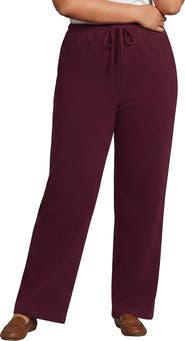 Lands' End Serious Sweats High Rise Relaxed Straight Leg Pants