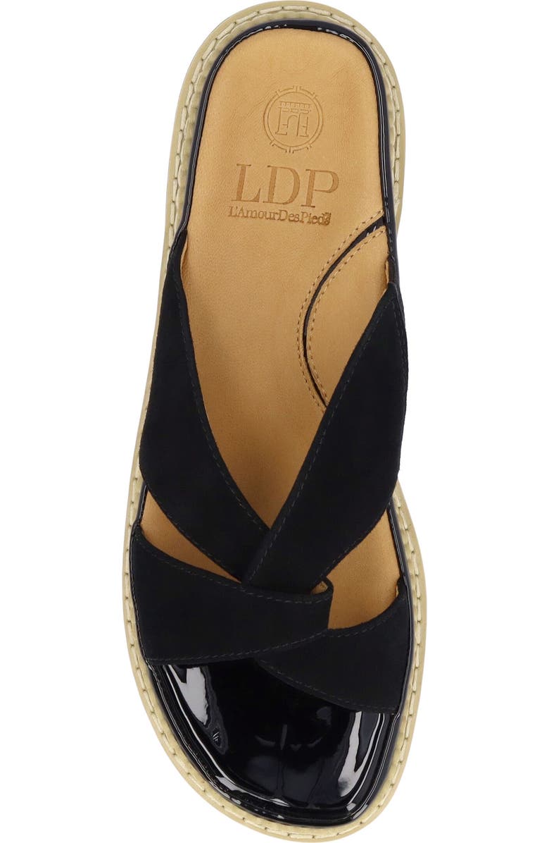 L'Amour des Pieds Deryn Slide Sandal, Alternate, color, Black