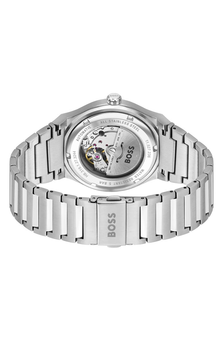 BOSS Candor Automatic Bracelet Watch, 41mm, Alternate, color, Black Dial