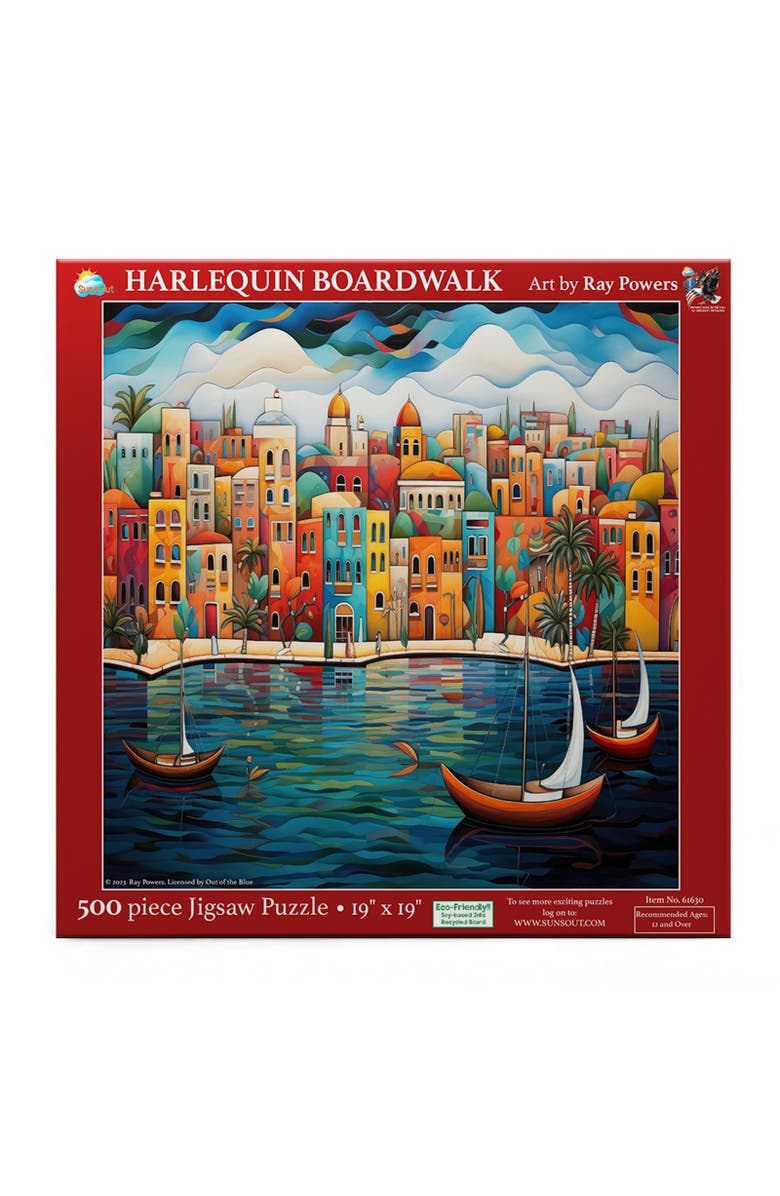 Sunsout Harlequin Boardwalk 500 piece Jigsaw Puzzle for Adults, Alternate, color, Multicolor