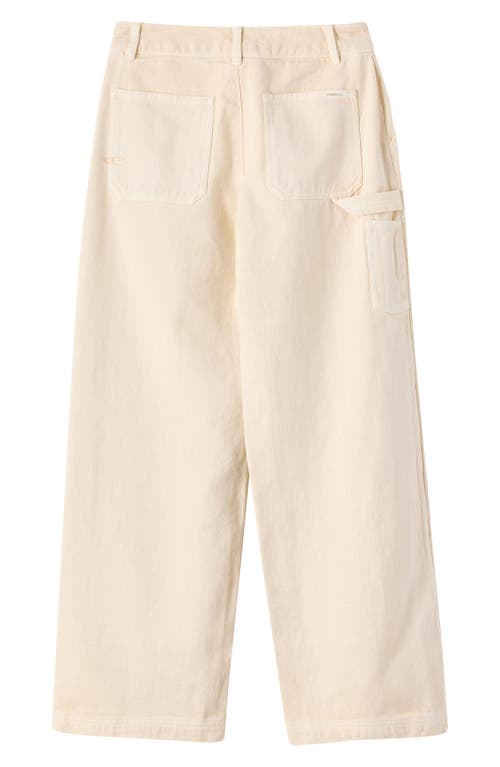 O'neill Kids' Chandler Wide Leg Carpenter Pants In Neutral