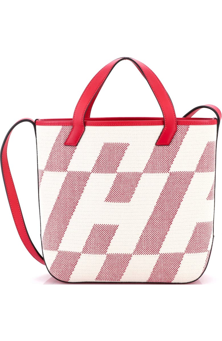 Pre-Owned Hermes Cabas H en Biais Tote Canvas with Leather 27, Main, color, Framboise