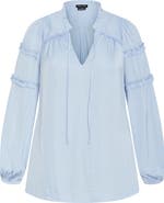 City Chic Drama Queen Ruffle Top