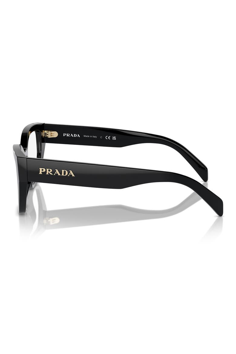 53mm Cat Eye Optical Glasses, Alternate, color, BLACK