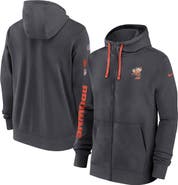 Nike Men's Nike Anthracite Cleveland Browns 2024 Sideline Club Full-Zip Hoodie