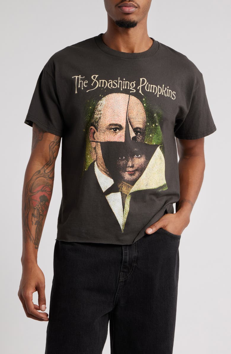Merch Traffic Smashing Pumpkins Peaking Port Crop Graphic T-Shirt, Main, color,