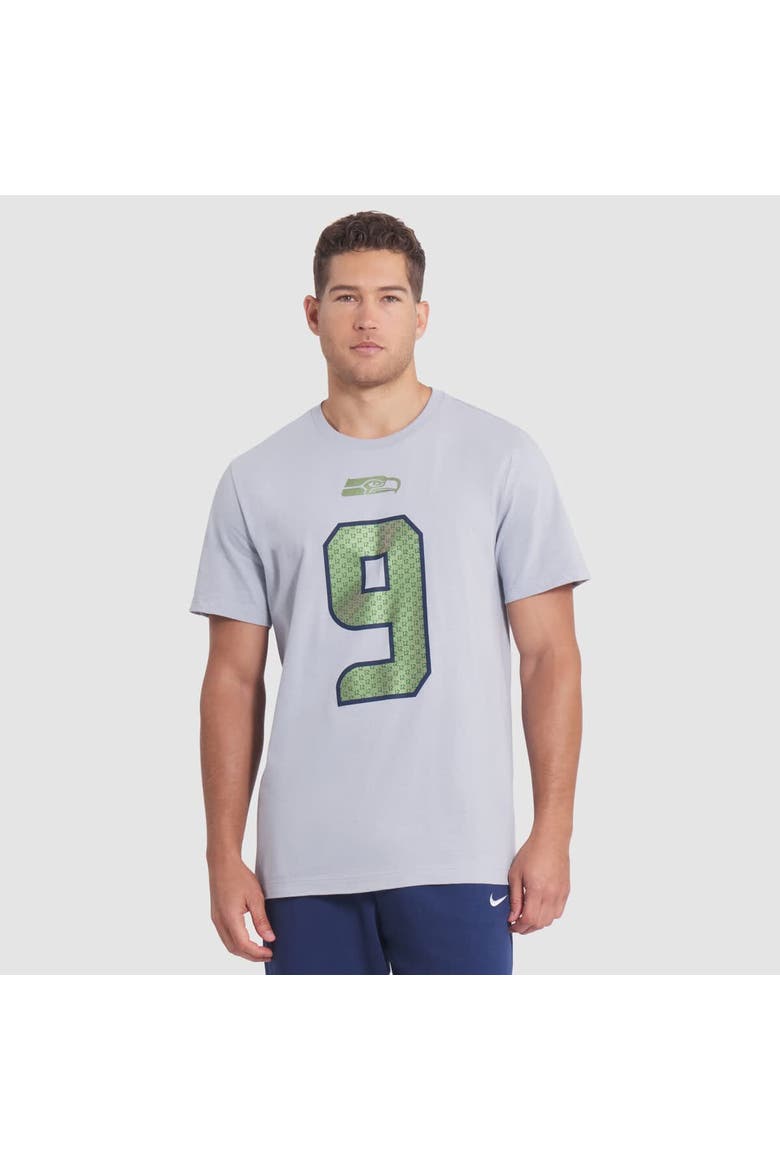 Men's Nike Kenneth Walker III Wolf Gray Seattle Seahawks 2025 Rivalries Collection Player Name & Number T-Shirt, Main, color, Gray