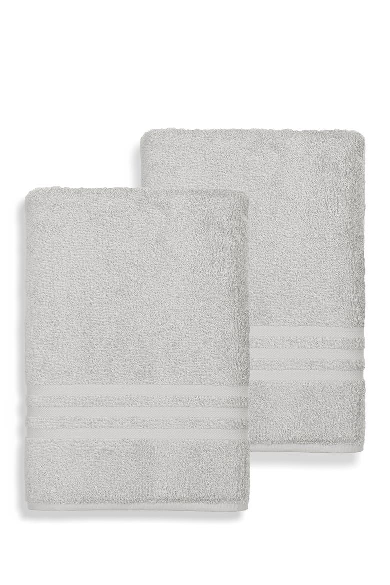 Denzi Bath Sheet - Set of 2 - Grey, Main, color, GREY