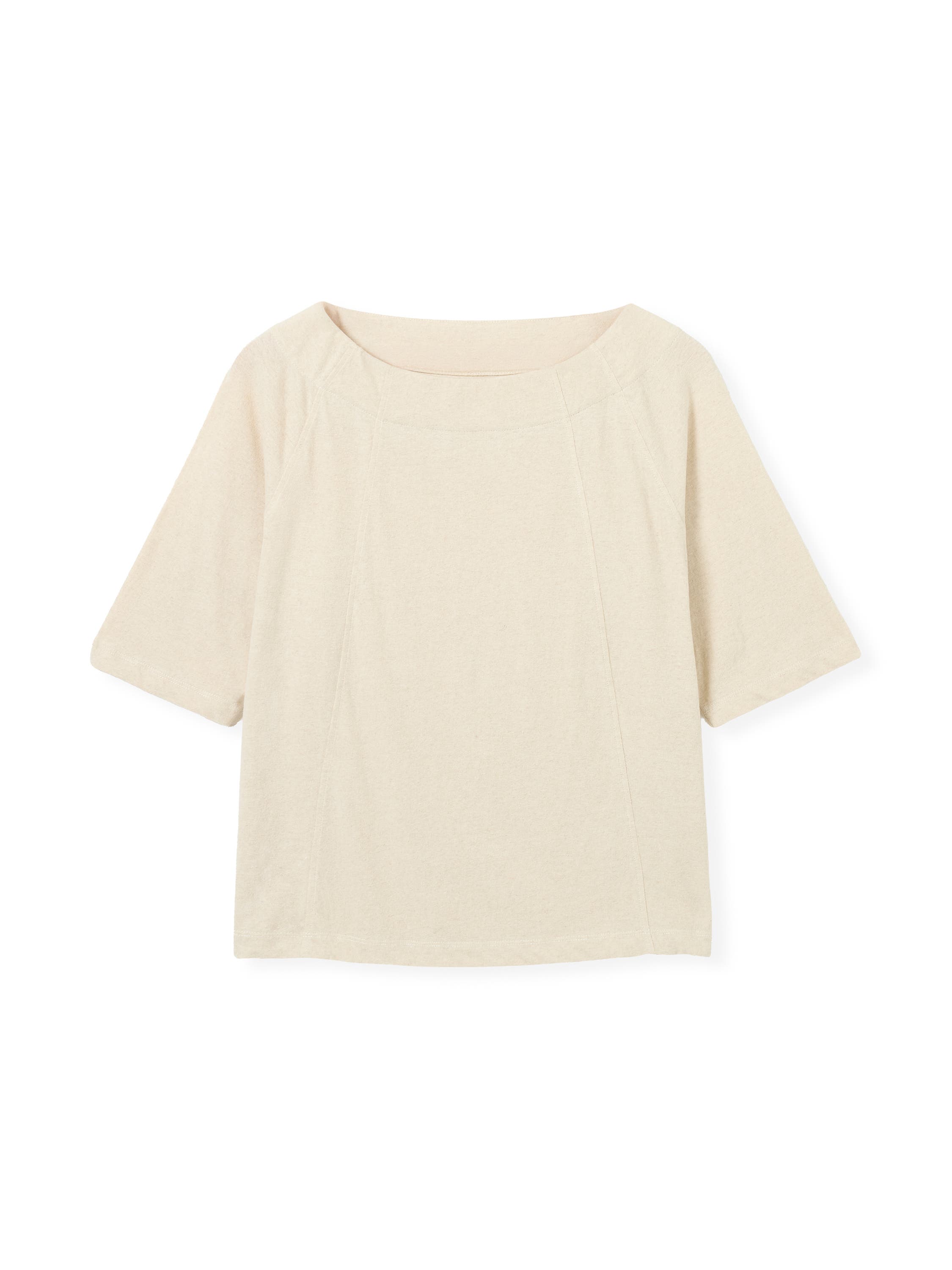 Linen Blend Short Sleeve Swing Top - image 2