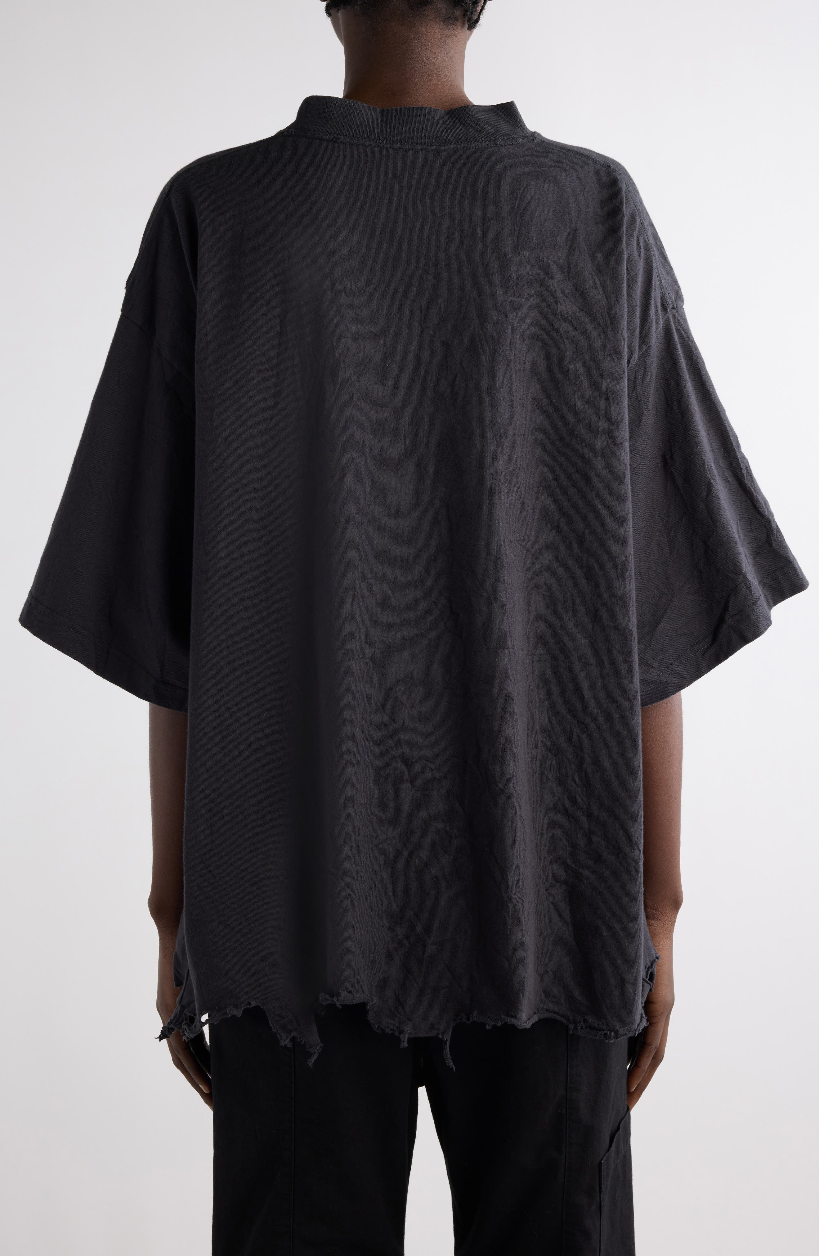 Logo Oversize Distressed Cotton Graphic T-Shirt (Women) | Nordstrom
