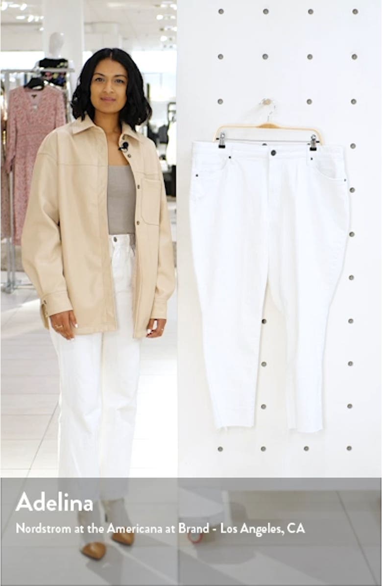 Reese High Waist Fray Hem Ankle Jeans, sales video thumbnail