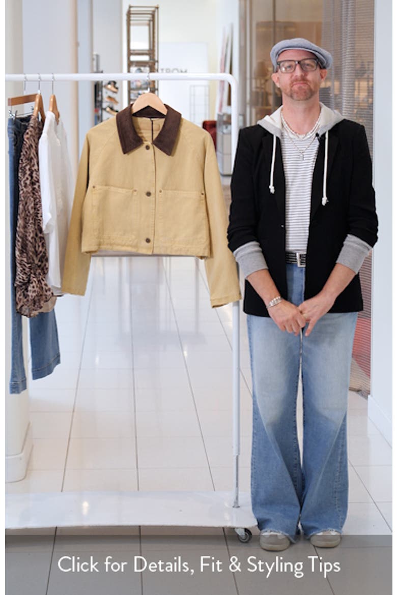 Crop Cotton Twill Jacket video