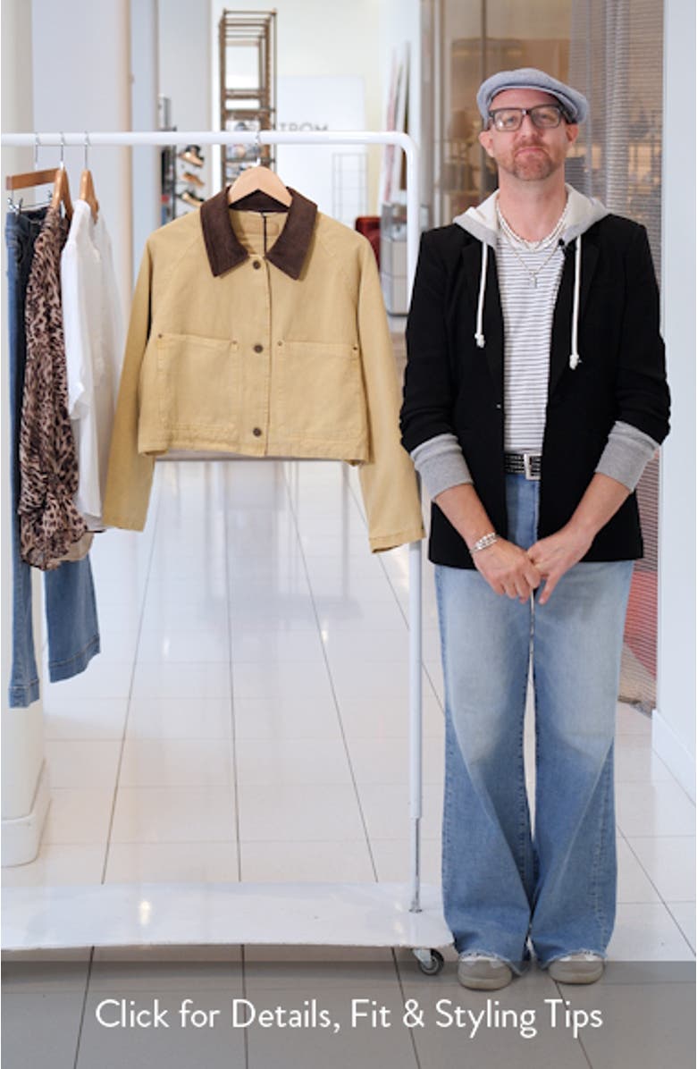 Crop Cotton Twill Jacket, sales video thumbnail