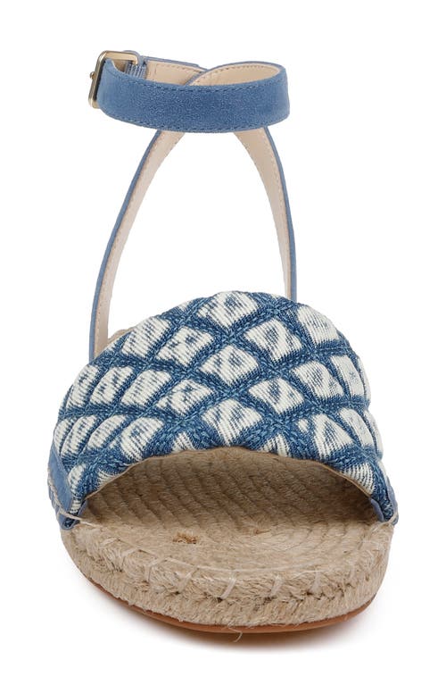 Shop L Agence L'agence Grece Ankle Strap Espadrille Sandal In Light Denim