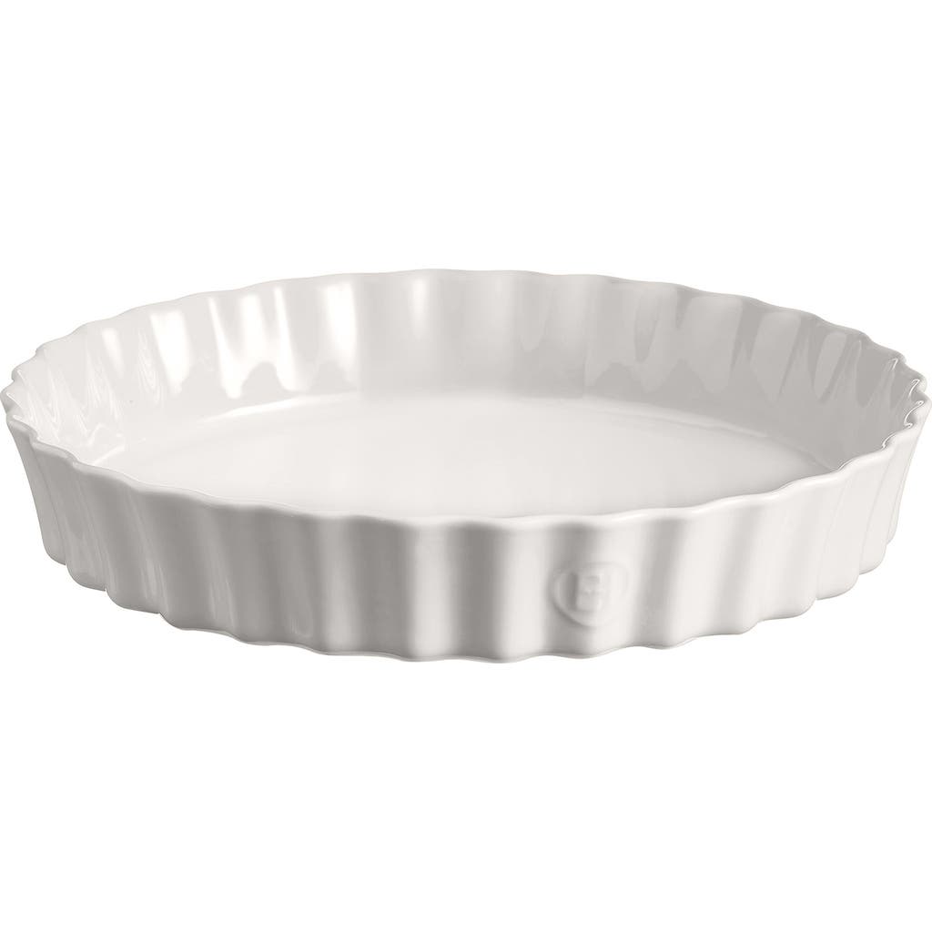 Emile Henry 12.6" X 2.2" Extra Large Deep Tart Dish In Flour