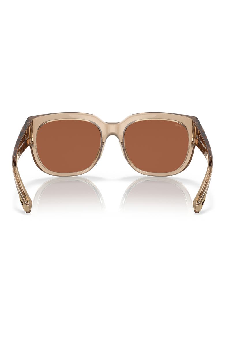 Waterwoman 58mm Polarized Mirrored Square Sunglasses, Alternate, color, BLONDE CRYSTAL / COPPER 580P