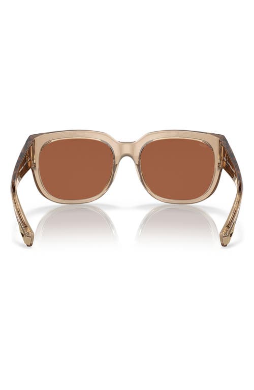 Costa Del Mar Waterwoman 58mm Polarized Mirrored Square Sunglasses In Brown