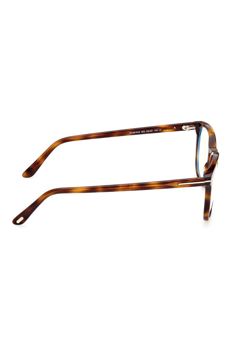 52mm Round Blue Light Blocking Reading Glasses, Alternate, color, SHINY GUNMETAL/ SMOKE POL