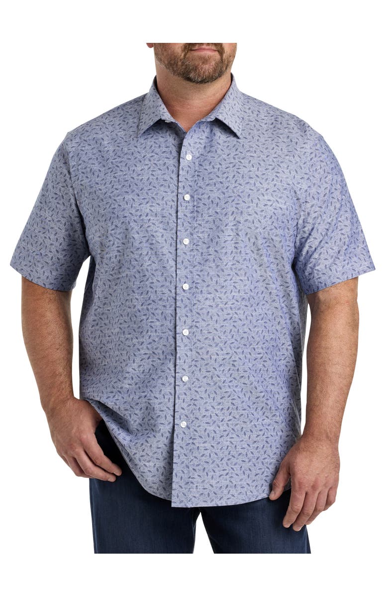 True Nation by DXL Leaf Patterned Sport Shirt, Main, color, 